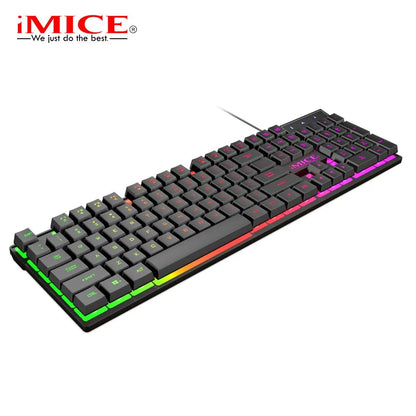 IMICE AK-600 Wired Keyboard USB Computer Game Machine Suspension Manipulator Three-Color Backlit Keyboard Suitable for PC Laptop